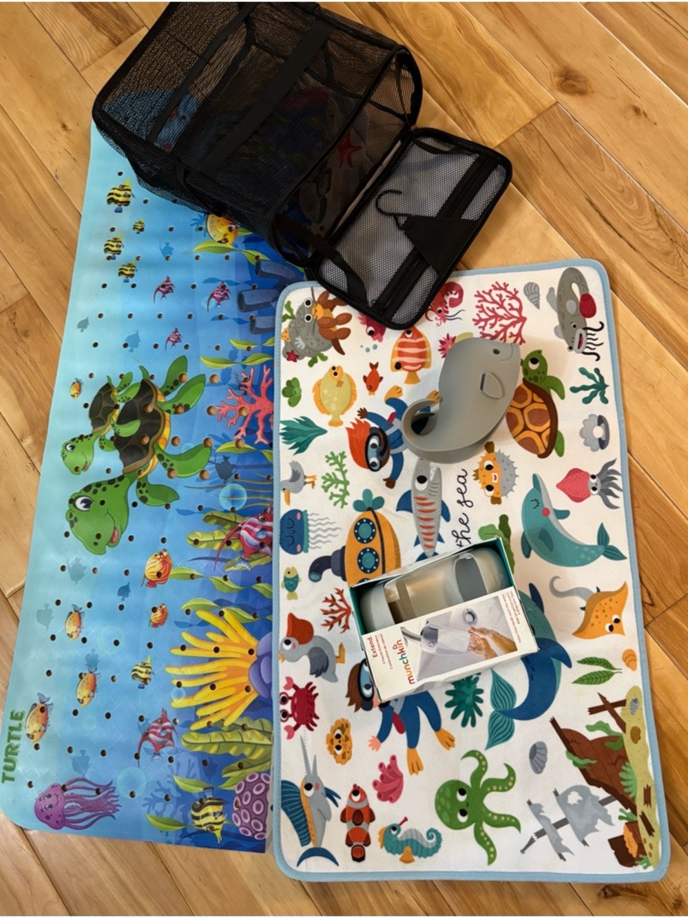 Ocean Friends Bath Mat Set for Kids - Blue/Multicolor